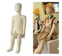 SJASD Torso De Maniquí Forma De Vestido,Cuerpo De Maniquí TamañO Infantil Maniquí Cuerpo Completo 1-9 AñOs Ajustable Flexible Forma De Ropa Maniquí,9 Years Old