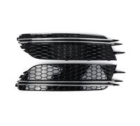 SJATPX Coche Luz Antiniebla Rejilla Cubierta Coche Frente Panal Faro Antiniebla Rejilla Cubierta Faro Antiniebla Lámpara Pantalla Para Audi A6 4G C7 2012-2015 4G0807681 4G0807682 (Chrome Silver)