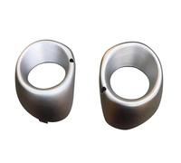 SJATPX Para Mitsubishi Para Outlander 2013-2016 6400F060 6400F059 Coche Delantero Faros Antiniebla Lámpara Cubierta Faro Antiniebla Marco Protector Carcasa Coche Luz Antiniebla Rejilla Cubierta