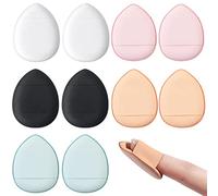 SJBAUTYO 10 unidades Mini Esponjas Polvo Dedo Puff Triángulo Suave Maquillaje Polvo Puff para Mineral Polvo Cosmético Suelto Polvo Humedecido Fundación Herramienta de Belleza