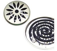 SJBAUTYO 2pcs Porta Incienso Antimosquitos,Portable Mosquito Coil Holder,Mosquito Coil Holder,Porta Incienso Espiral,Quemador Incienso Caja,Soporte Incienso Metal