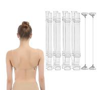 SJBAUTYO 5 Pares Correa De Sujetador Antideslizante Transparente Invisible,Tirantes Transparentes Sujetador Tirantes para Sujetador Invisibles