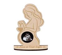 SJBAUTYO Embarazada Mama Bump Photo Ultrasonido Sonograma Marco de imagen de madera Mujer embarazada Foto Amor a primera vista Pantalla Recuerdo (Mama)