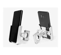 SJBEUA GPS Modificación Soporte navegación Soporte para Teléfono De Motocicleta Bicicleta GPS Compatible con Espejo Y Manillar para Smartphones De Entre 3.0 Y 6.5 Pulgadas.(Silver for Handlebar)