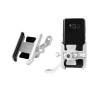 SJBEUA GPS Modificación Soporte navegación Soporte para Teléfono De Motocicleta Bicicleta GPS Compatible con Espejo Y Manillar para Smartphones De Entre 3.0 Y 6.5 Pulgadas.(Silver for Mirror)