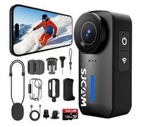 SJCAM C110 Mini cámara corporal 4K con tarjeta de 128 GB, batería larga 3H, estabilización EIS, cámara corporal impermeable de 30 m, cámara POV para ciclismo, deportes, senderismo y montaje en casco