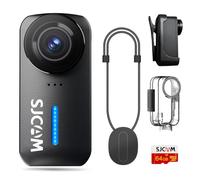 SJCAM C110 Mini Camara Deportiva 4K con Tarjeta de Memoria de 64GB,200 min de Autonomía,Estabilización EIS,Impermeable,Bodycam Ideal para Vlogs, Viajes, Senderismo y Deporte(Apto para móviles 5G)