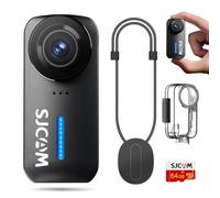 SJCAM C110 Plus Kit Magnétique,4K POV Mini Body CAM,64 Go Camara Deportiva Portative,Estabilización de 6 Ejes,130 Minutos de Autonomía,Impermeable 30 Metros,8X Zoom,para Ciclismo y Vlogging,Negro