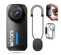 SJCAM C110Plus Cámara Vlogging 4K con Sin Tarjeta,Mini Body CAM Visión de 170°,Grabación de Audio & Vídeo,Estabilización de 6 Ejes,Zoom 8X,30M Impermeable,Cámara Deportiva para Moto,Viajes,Exteriores