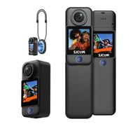 SJCAM C300 Vlog Pack(Sin Tarjeta),Camara Vlog con Batería de 7 Horas | Estabilización 6-Ejes,Doble Pantalla Táctil,Camara de accion 154° Gran Angular,Impermeable,para Deportes y vlogging,Negro