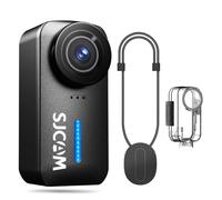 SJCAM Cámara de Acción Magnética 4K POV Combo, Estabilización de Hielo, Zoom de 8X, Mini Cámara Corporal para Vlogging, Viajes y Deportes,Sin Tarjeta,Color Negro(Apto para móviles 5G)
