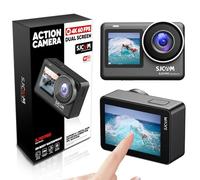 SJCAM Cámara de acción SJ10PRO 4K60FPS 2.4Ghz/5Ghz, cámara subacuática impermeable de 5 m, pantalla táctil de 2.33 pulgadas, cámara deportiva FOV de 170° con estabilización de 6 aixs