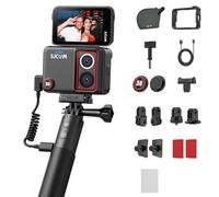 SJCAM Cámara de acción SJ30 8K, potencia 7H, pantalla táctil abatible de 2.5 pulgadas, control de voz, campo de visión gran angular de 140°, SteadyMotion 2.0, movimiento de luz baja | Zoom 8X, cámaras
