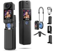 SJCAM Cámara de vlogging C300 4K, 7 horas de potencia, cámara de acción de bolsillo impermeable
