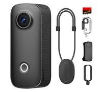SJCAM Cámara POV C100 Pro 4K/30fps con tarjeta de 64GB, cámara portátil 5G WiFi 32g, CMOS de 0.3 pulgadas | cámara de video f/2.5, cámara de acción de pulgar impermeable de 30 m, mini cámara magnética