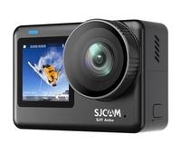 SJCAM SJ11 4K - Cámara de acción de doble pantalla táctil de 2.3 pulgadas + pantalla de 1.3 pulgadas con tarjeta de 64 GB, cámara subacuática impermeable de 40 m, FOV de 154°, estabilización de 6 ejes