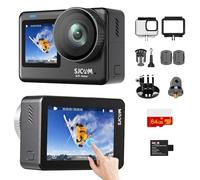 SJCAM SJ11 Cámara Deportiva 4K 30FPS Doble Pantalla WiFi Cámara de Video,30M Impermeable,Cámara subacuática 154° Gran Angular, Estabilización 6-aixs,con Tarjeta de 64 GB