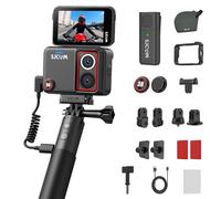 SJCAM SJ30 Camara Deportiva 8K con Visión Nocturna Starlight,Doble Lente,Micrófono Inalámbrico,Autonomía 7H,Estabilización SteadyMotion 2.0,Pantalla Táctil Flip 2,51",Camara Vlog para Moto,Buceo y MTB