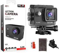 SJCAM SJ4K Cámara Deportiva 4K,40MP Camara de Acción 32G Tarjeta,170°Gran Angular,Estabilización EIS,Cámara Subacuática 30M con 2 Baterías y Accesorios Kit