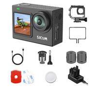 SJCAM SJ6 Ultra Cámara Deportiva 4K 20MP, Gran Angular 166°, Giroscopio 6-Ejes, Sumergible 30M, Micrófono Externo, WiFi 5G, Ideal para Moto/Vlog (Sin Tarjeta de Memoria)