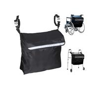 SJDHAHC Mochila grande para silla de ruedas, 18 x 16 x 3 pulgadas, impermeable y lavable a máquina, bolsa de almacenamiento con correas ajustables y tiras reflectantes para silla de transporte