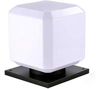 sjdoPulse Moderno Cubo Acrílico Villa Jardín Columna Luz Ip44 Impermeable Impermeable Lámpara De Pilar Al Aire Libre - Paisaje Exterior Poste Linterna Iluminación - Blanco