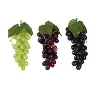 SJDWDX 6 racimos de uvas artificiales, de 18 cm, con viñedos, espuma de simulación realista, decoración de frutas, decoración para bodas, vinos, cocina, centro de mesa, accesorios de fotografía de