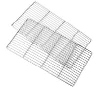 Sjfbebsy Rejillas de Parrilla de Acero Inoxidable, 2 Piezas de Rejilla de cocción Resistente para Parrilla al Aire Libre para Hornear en casa de 20x12 Pulgadas, Rejilla de Acero Inoxidable