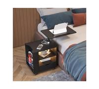 SJFJJKD Bandeja de Carga USB de la Bandeja, la mesita de Noche Negra Tiene una Mesa giratoria Ajustable, un casillero Friendship Years
