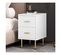 SJFJJKD Blanco, casillero, con Dos s, gabinete de Almacenamiento de Dormitorio, Mesa de Almacenamiento Abierta de Mesa Auxiliar, 30 * 40 * 52 cm de Peso 15 kg (Color: Withe) Friendship Years