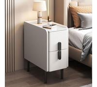 SJFJJKD Gabinete de Almacenamiento de mesita de Noche Moderna de 2 cajones para Sala de Estar y Pasillo de Dormitorio Blanco 30x40x50cm Friendship Years