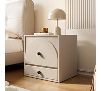 SJFJJKD Gabinete de Cama de Cuero Moderno con 2 cajones mesas de Madera de Madera para la Sala de Estar para la Sala de Estar Blanca no se Necesita instalación (45x40x48 cm) Friendship Years