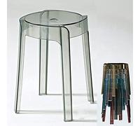SJFJJKD Juego de 4 taburetes apilables de plástico con diseño moderno de remolino, color gris, altura de mostrador, sin respaldo, banco de cuatro patas, sillas de comedor modernas y funcionales, años