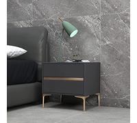 SJFJJKD Madera sólida, gabinete de Noche Simple y Moderno, mesita de Noche de 2 cajones de 2, Sala de Estar, Dormitorio, Mesa Auxiliar (tamaño: 50 * 40 * 48 cm, Color: Gris Oscuro) Friendship Years