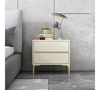 SJFJJKD Madera sólida, gabinete de Noche Simple y Moderno, Mini 2 de cajones de 2 cajones, Sala de Estar, Dormitorio, Mesa Auxiliar (tamaño: 50 * 40 * 48 cm, Color: Fuera de Blanco) Friendship Years