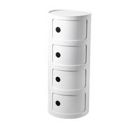 SJFJJKD Mesa de Noche Circular Blanca de Estilo nórdico Moderno con 4 Capas estantes creativos y Mini gabinete Lateral para celebridades de Internet Friendship Years
