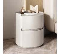 SJFJJKD Mesa de Noche de Madera Maciza Blanca y Redonda Moderna Moderna con cajones de Almacenamiento Mesa de Madera Cajero de Almacenamiento Cajero Lateral Friendship Years
