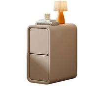 SJFJJKD Mesa de Noche de Madera Maciza Ultra Estrecha con 2 cajones de la Noche Moderna en la Mesa Auxiliar del Espacio de Cuero de Microfibra para el Elegante sofá gabinete Friendship Years