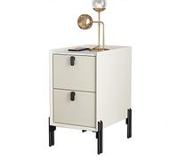 SJFJJKD Mesa Lateral Estrecha Moderna con 2 cajones de Almacenamiento de Piedra Minimalista de encimera de cabecera Nightps Spite Space Table para el Dormitorio Off White 40x35x55cm Friendship Years