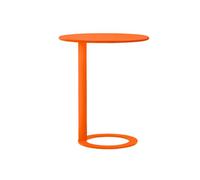 SJFJJKD Mesa Lateral Moderna en Forma de C con Marco de Metal Sala de Estar u Oficina Redonda Mesa de café para Espacios pequeños Acabado Mate Naranja (48 * 56 cm) Friendship Years