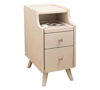 SJFJJKD Mesita de Noche Blanca de Madera Moderna con Estante de extracción y 2 cajones Que ahorran la mesita de Noche para el Dormitorio o la Sala de Estar (25 cm/9.8 Pulgadas) Friendship Years