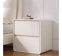 SJFJJKD Mesita de Noche de Acabado Blanco Moderno con 2 cajones de Madera de Gran Capacidad Mesa de Noche para el Dormitorio No se Requiere ensamblaje de 50x40x47 cm Friendship Years