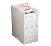 SJFJJKD Mini gabinete de Almacenamiento Estrecho de Madera Moderno de 20 cm con bastidores de cajones para Dormitorio, Muebles de Sala de Estar (Blanco, cajón Doble_30 cm) Friendship Years