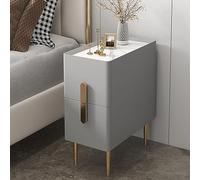 SJFJJKD Minimalista Moderno 2 cajones de Noche Estrecho para Espacios pequeños Mesa de Noche Delgada para Sala de Estar Balcón de baño Grå de tamaño Mediano (W: 35 cm) Friendship Years