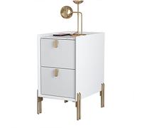 SJFJJKD Modemalista de la mesita de Noche Blanca Minimalista con 2 cajones para Espacios pequeños Diseño de Mediados de Siglo SINTERED SETROP Compact Nightsntand 15.7x13.7x21.6in Friendship Years
