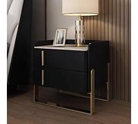 SJFJJKD Moderno de Acabado de Cuero gabinetes de 2 con cajón de Marco de Pedestal de Metal para el Dormitorio Friendship Years