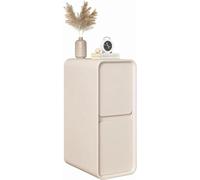 SJFJJKD Moderra de Noche de Madera Maciza con 2 cajones pequeñas mesas de Noche Delgadas para Dormitorio o Sala de Estar Color Blanco 20x40x50cm Friendship Years