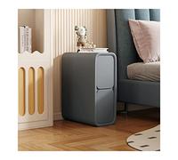 SJFJJKD Moderra de Noche Delgada Moderna con 2 cajones en Grayblue Microfibra Top Spaces Small Table para el Dormitorio 20x40x50cm Friendship Years