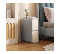 SJFJJKD Moderra de Noche Moderna con 2 cajones para Espacios pequeños Mesa de Noche Delgada en Gris Claro y Cuero de Microfibra de Beige 20x40x50cm Muebles de Dormitorio Elegantes Friendship Years