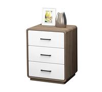 SJFJJKD Palabra de Noche, s con 3 cajones Blancos, mesas de Madera Modernas para Dormitorio, Parada de Noche de la Sala de Estar (Color: Bruin) Friendship Years